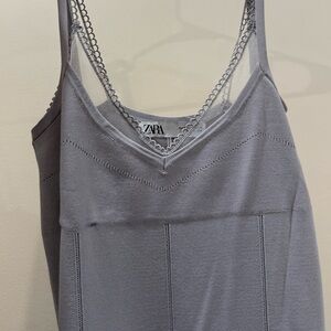 Zara blue Gray Knit dress